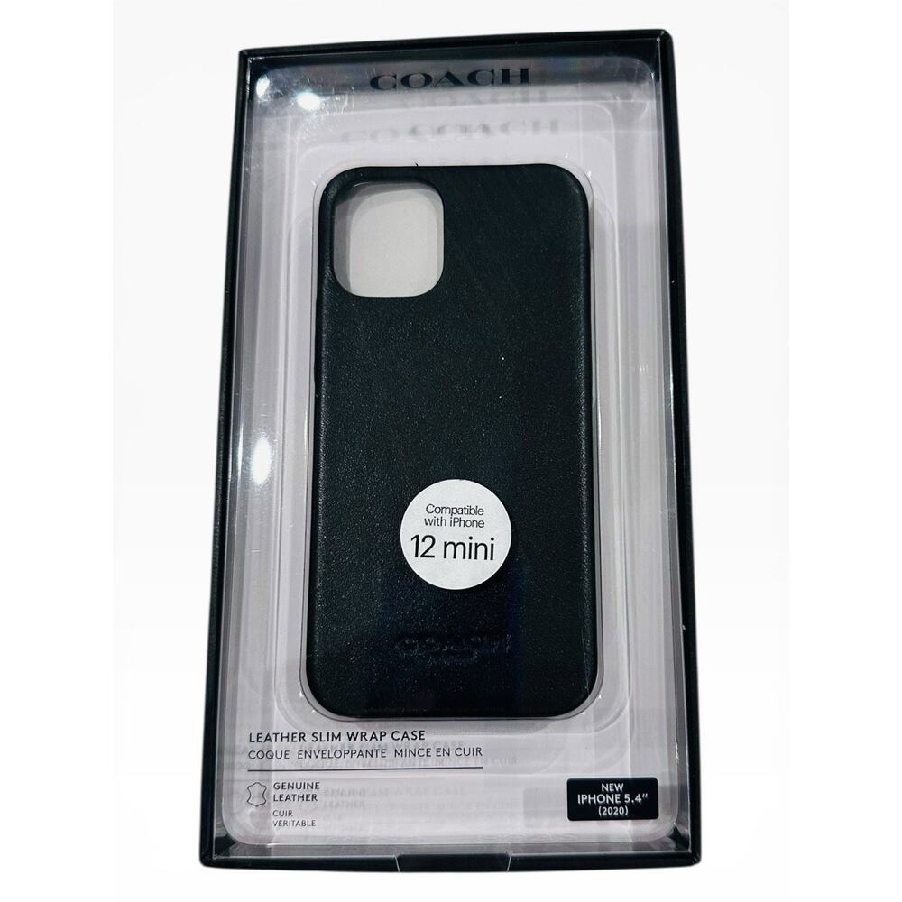 iPhone 12 Mini 5.4" Case By Coach Leather Slim Protective Case For iPhone NEW